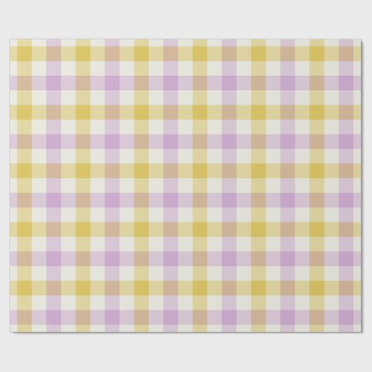 Crocus Gingham - Wrapping Paper Geschenkpapier (Flach)