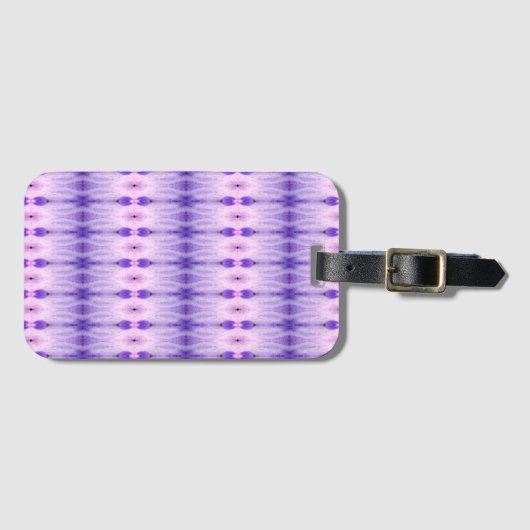 Crocus Ikat 5 Sangria Gepäckanhänger (Vorderseite (Horizontal))