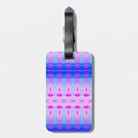 Crocus Ikat 6 Miami Gepäckanhänger (Rückseite vertikal)