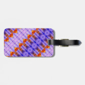 Crocus Ikat 8 sangria Gepäck Tag Gepäckanhänger (Rückseite horizontal)