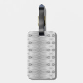 Crocus Ikat Pouf Monotone Gepäckanhänger (Rückseite vertikal)