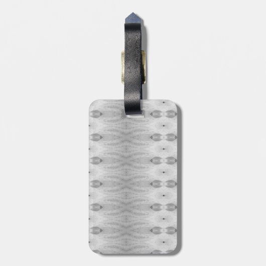 Crocus Ikat Pouf Monotone Gepäckanhänger (Rückseite vertikal)