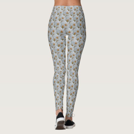 Crocus Leggings White Oaster Blume Pants (Rückseite)