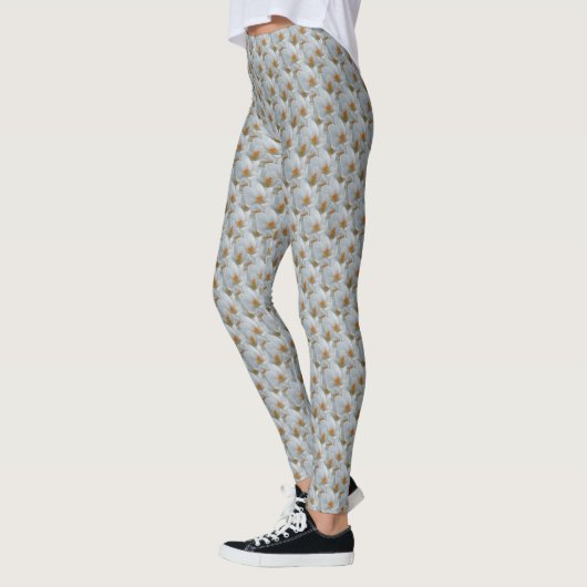 Crocus Leggings White Oaster Blume Pants (Links)