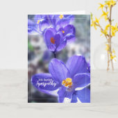Crocus mit Heartfelt-Beileid-Foto Karte (Gelbe Blume)