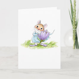 Crocus Mouse Card Karte