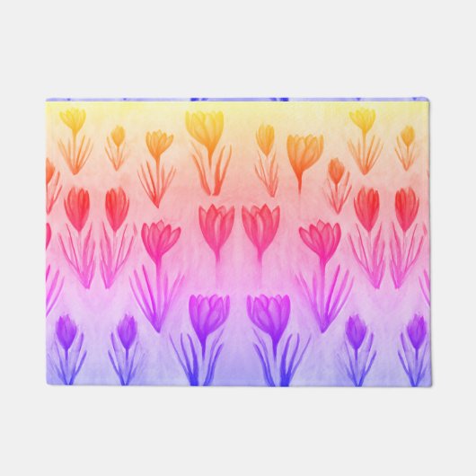 Crocus Pattern Door Mat Fußmatte (Vorderseite)