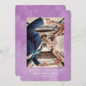 Crocus Petal Moderne Weihnachtskarte Einladung (Vorne/Hinten)