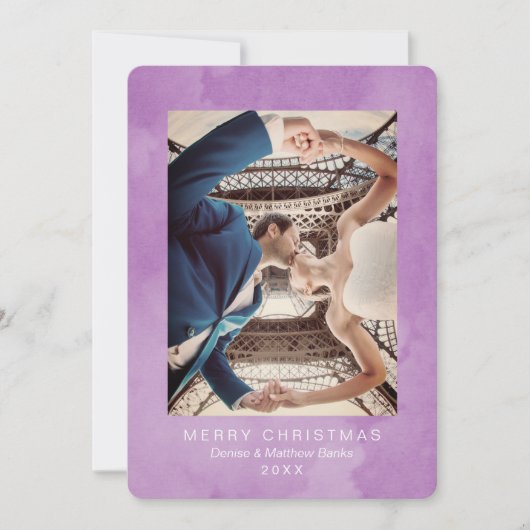 Crocus Petal Moderne Weihnachtskarte Einladung (Vorderseite)