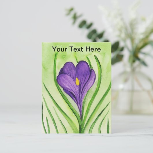 Crocus Postkarte (Stehend Vorderseite)