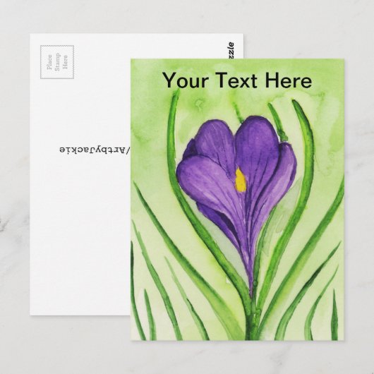 Crocus Postkarte (Vorne/Hinten)