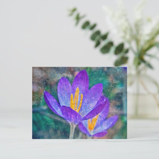 Crocus Postkarte (Stehend Vorderseite)