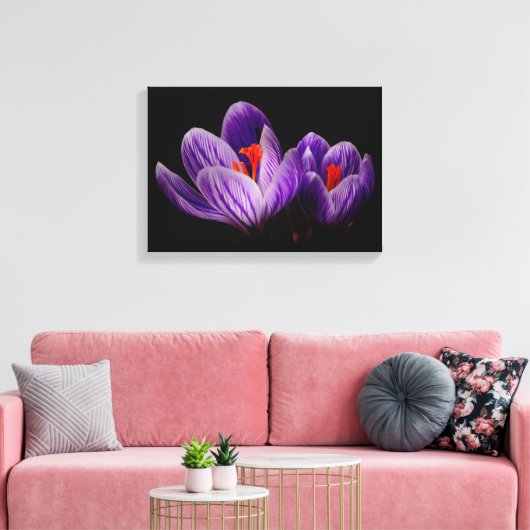 Crocus Silhouette Leinwanddruck (Insitu (Wohnzimmer))