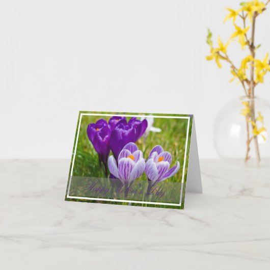 Crocus Spring Card Karte (Gelbe Blume)