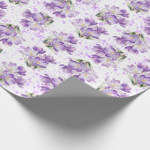Crocus Spring Floral Pattern Geschenkpapier (Ecke)