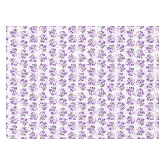 Crocus Spring Floral Pattern Tischdecke (Vorderseite (Horizontal))