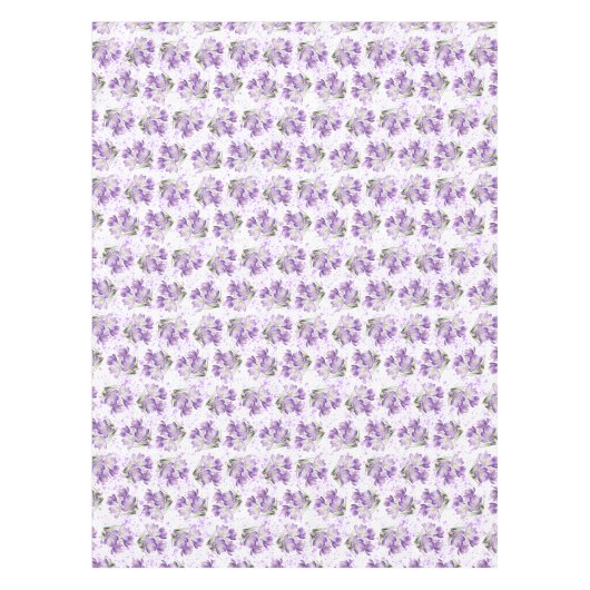 Crocus Spring Floral Pattern Tischdecke (Vorderseite)