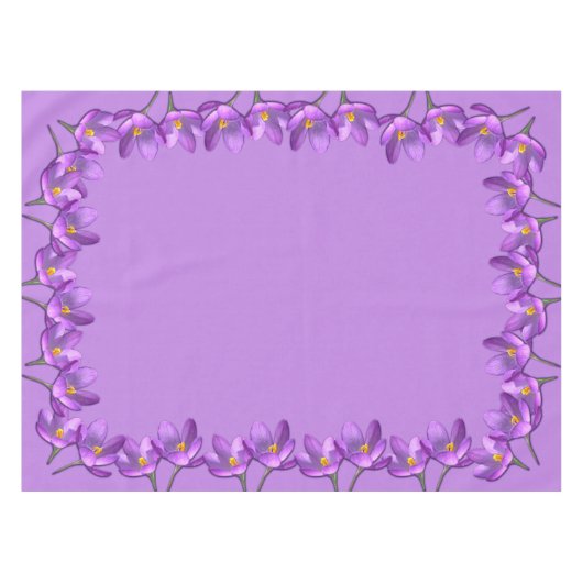 Crocus Tablecloth Osterfeige Blume Crocus Tableclo Tischdecke (Vorderseite (Horizontal))