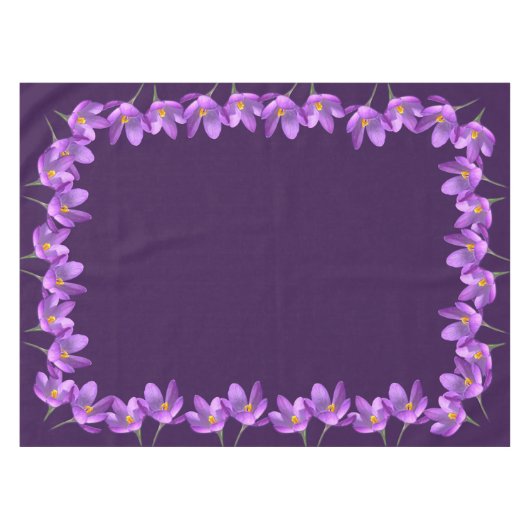 Crocus Tablecloth Osterfeige Blume Crocus Tableclo Tischdecke (Vorderseite (Horizontal))