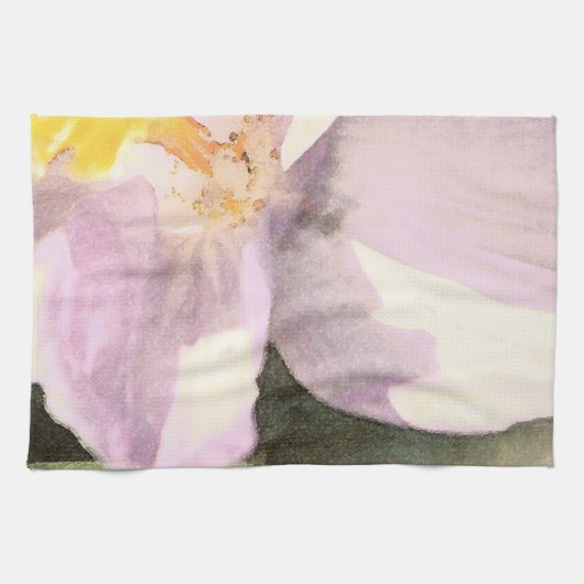 Crocus Watercolor Blume Art Collection Handtuch (Horizontal)