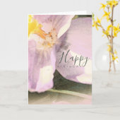 Crocus Watercolor Blumengemälde Karte (Gelbe Blume)