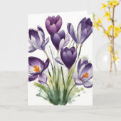 Crocus - Watercolor flowers Karte (Gelbe Blume)