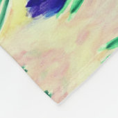 Crocus Watercolor Muster Fleece Blanket (Ecke)