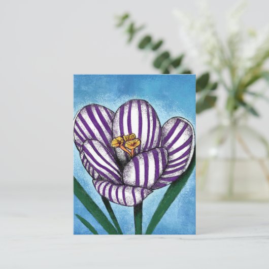 Crocus Will Preen Postcard Postkarte (Stehend Vorderseite)
