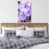 Crocus Wrapped Canvas Print Leinwanddruck (Insitu (Schlafzimmer))