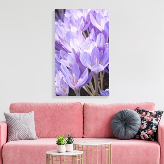 Crocus Wrapped Canvas Print Leinwanddruck (Insitu (Wohnzimmer))