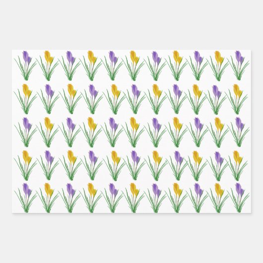 Crocus Wrapping Paper Sheets Geschenkpapier Set (Vorderseite 2)