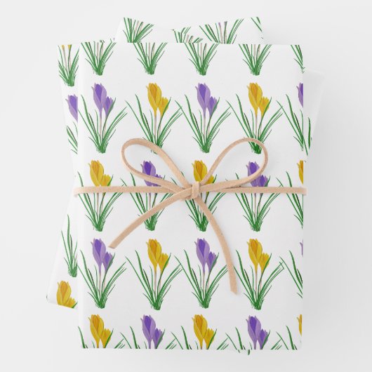Crocus Wrapping Paper Sheets Geschenkpapier Set (Beispiel)