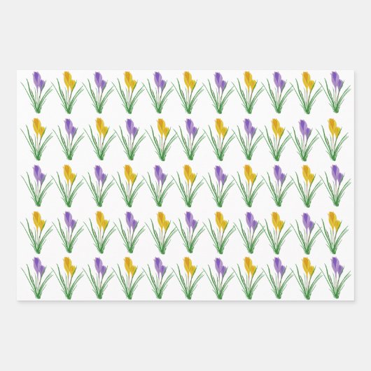 Crocus Wrapping Paper Sheets Geschenkpapier Set (Vorderseite)