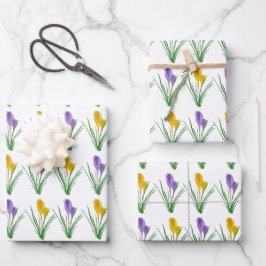Crocus Wrapping Paper Sheets Geschenkpapier Set