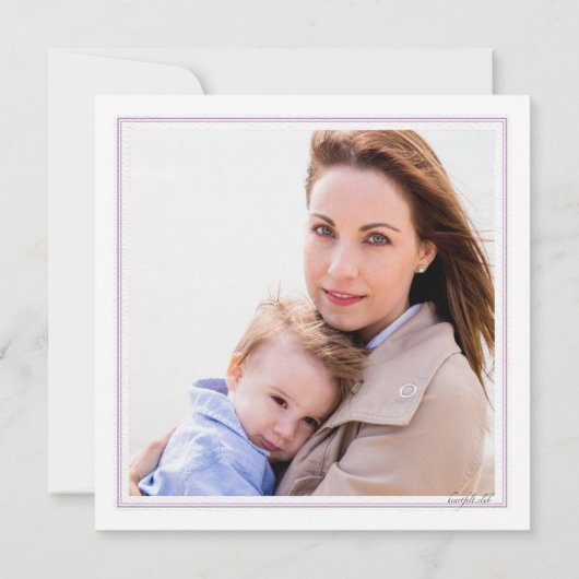 Crocus Wreath Mother's Day Foto Card Karte (Rückseite)