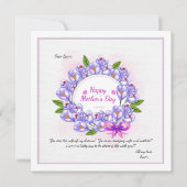 Crocus Wreath Mother's Day Foto Card Karte (Vorderseite)