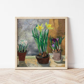 Crocuses and Daffodis in Pots | Christopher Wood Poster