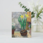 Crocuses and Daffodis in Pots | Christopher Wood Postkarte (Stehend Vorderseite)