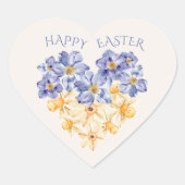 Crocuses and Daffodis OsterBlume Herz-Aufkleber (Vorderseite)