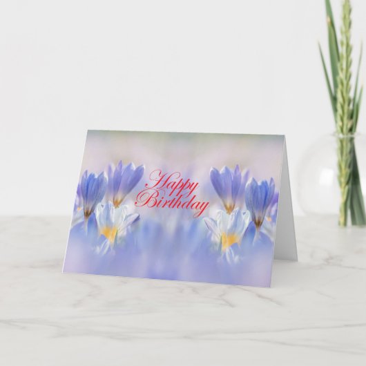 Crocuses-Blume Karte (Vorderseite)