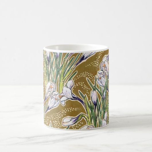 Crocuses, Blumenmuster, schöne Frühlingsblumen Kaffeetasse (Mittel)