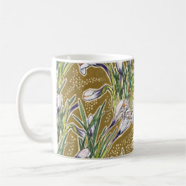 Crocuses, Blumenmuster, schöne Frühlingsblumen Kaffeetasse