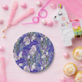 Crocuses, Blumenmuster, schöne Frühlingsblumen Pappteller (Party)