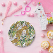 Crocuses, Blumenmuster, schöne Frühlingsblumen Pappteller (Party)