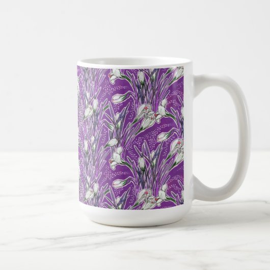 Crocuses, botanische Blumengarten-Blume Kaffeetasse (Rechts)