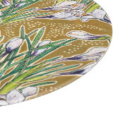 Crocuses Crocus Spring Blume Blumenmuster Olive Schneidebrett (Ecke)