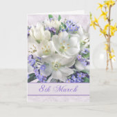 Crocuses, vergiss-me-not-International Women's day Karte (Gelbe Blume)