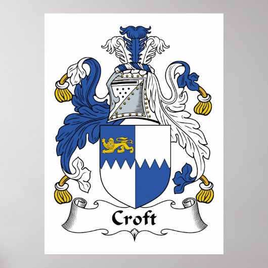 Croft Familienwappen Poster (Vorne)