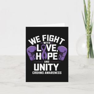 Crohns Awareness Liebe Hope Unity Lila Ribbon Box Karte