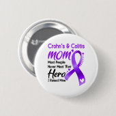 Crohn's & Colitis Awareness Month Ribbon Geschenke Button (Vorne & Hinten)